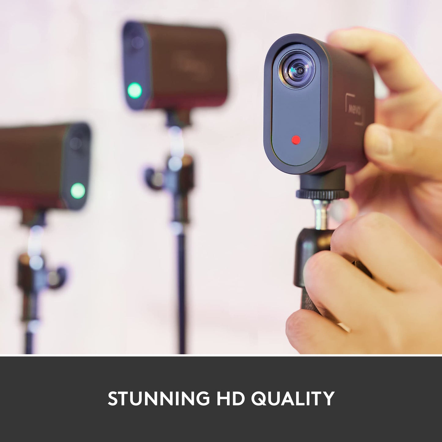 Logitech For Creators Mevo Start 3-Pack Wireless Live Streaming Cameras, For Multi-Camera Hd Video,App Control And Stream Via Sm