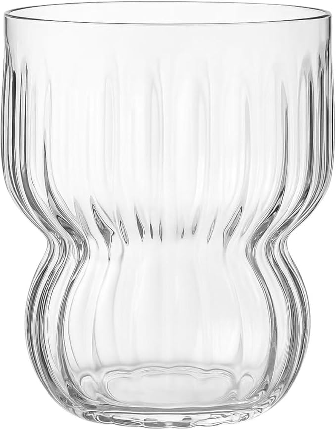 60 Count 12 Ounce ripple Unbreakable Stemless Plastic Wine Cocktail Whiskey Glasses Elegant Durable Disposable Indoor Outd...