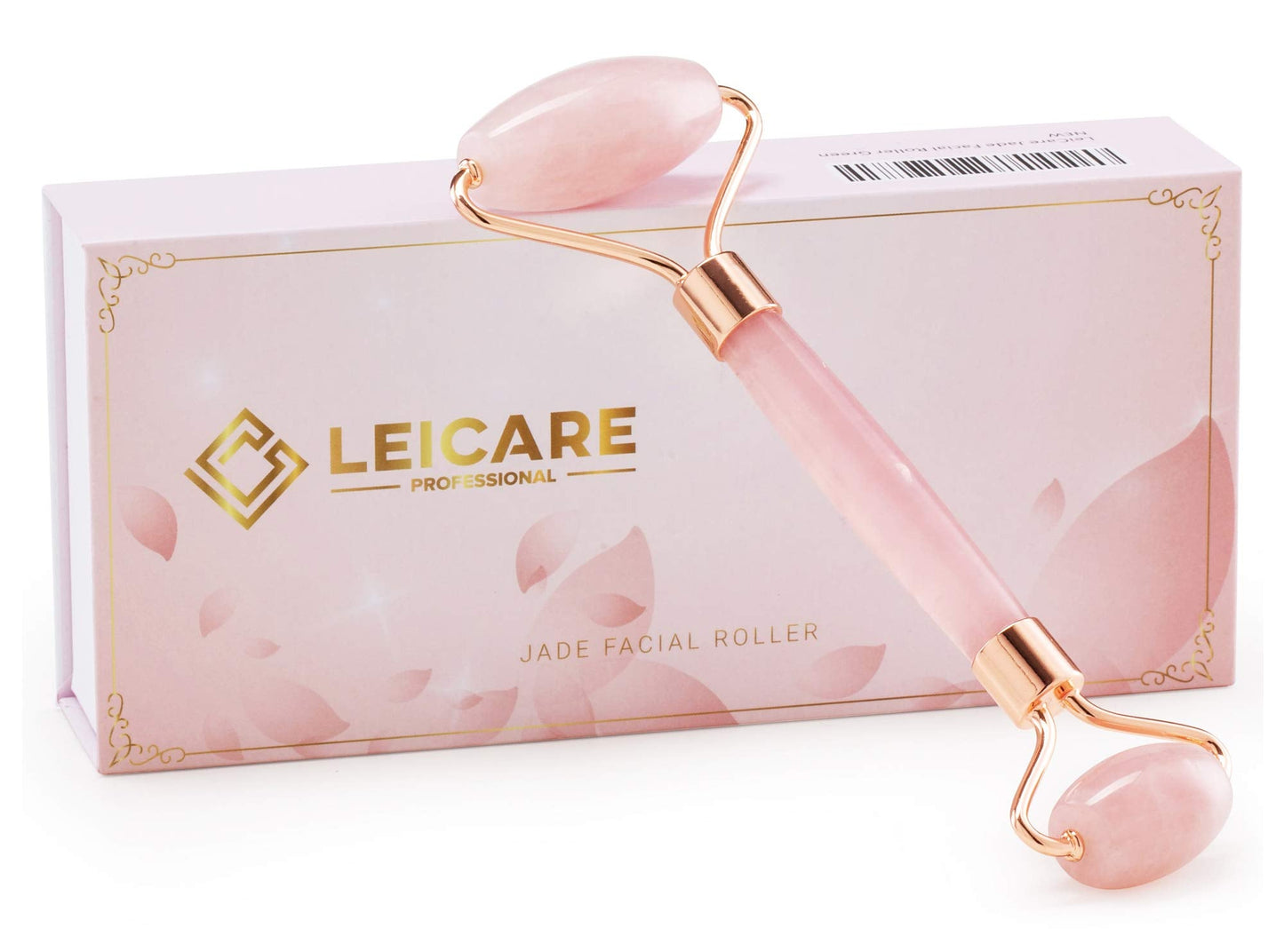 Jade Roller for Face - Rose Quartz Face Roller Skin Care - Stone Facial Roller, Face Massager for Women, Relieve Stress, Remove
