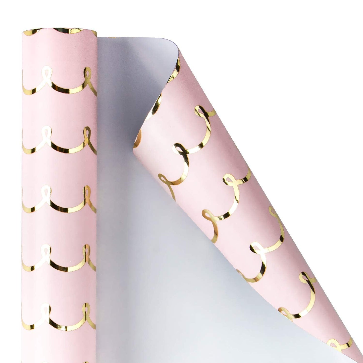WRAPAHOLIC Jumbo Pink Wedding Wrapping Paper - 30 Inch x 33 Feet - Foil Girls Birthday Wrapping Paper for Birthday, Wedding, Baby Shower, Bridal Shower