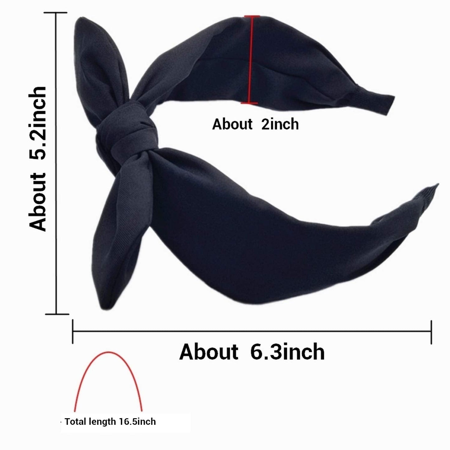 hodooly 1Pcs Knotted Headbands for Women,Turban Headband Wide Headbands Bowknot Hair Band for Women