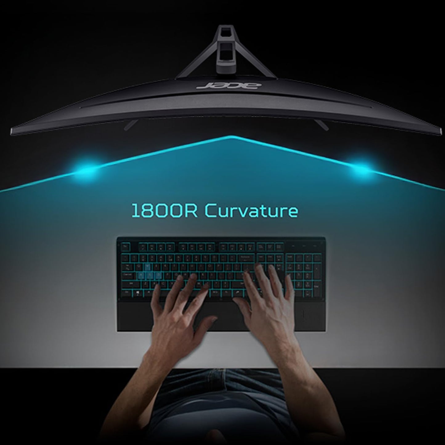 acer Nitro 29.5” UWFHD 2560 x 1080 1800R Curved Gaming Monitor | AMD FreeSync Premium | Up to 200Hz Refresh Rate | 1ms (VRB) | sRGB 100% | 1 x Display Port 1.4 & 2 x HDMI 2.0 Ports | ED300C X1bmiippx