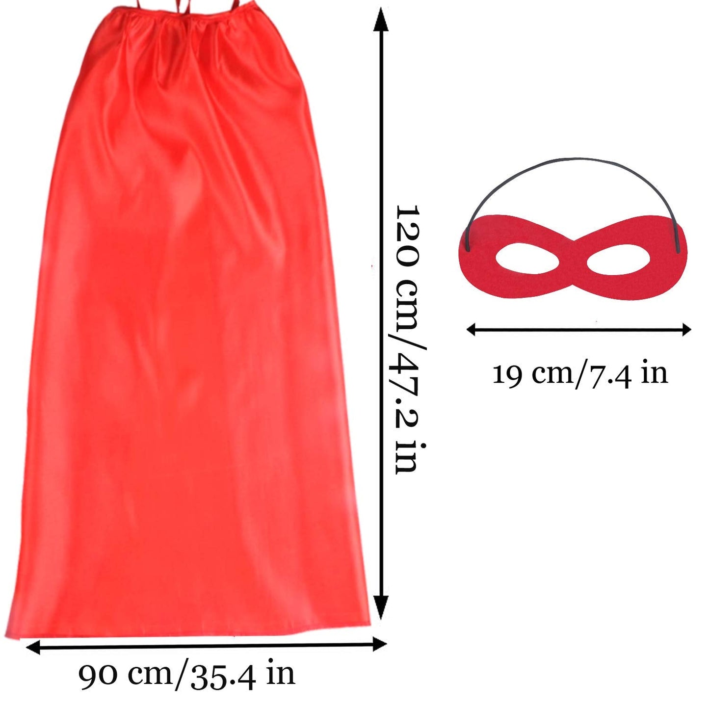 Maklulu Adult Superhero Capes and Masks - Halloween Costumes Adult Cape Superhero Party Capes(Red)