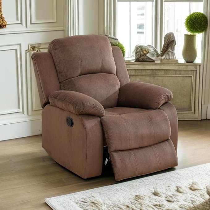 A Ainehome Living Room Furniture Set Leather Recliner Sofa Set Loveseat Chair Furniture Sofa Set for Living Room/Small Space/Rv/House/Office/Theater Seating (A-Taupe Brown Corduroy,Chair)