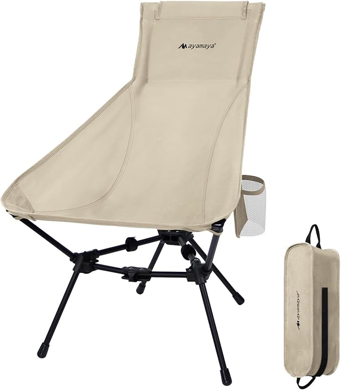 AYAMAYA Camping Chairs - Ultralight Folding High Back Camping Chair with Upgrade All Aluminum Widen Frame Structure