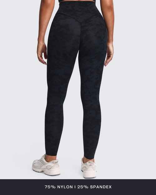 Aoxjox High Waisted Workout Leggings for Women Tummy Control Buttery Soft Yoga Metamorph Deep V Pants 26" (Cloud Black 3 Pieces Pack, Small)