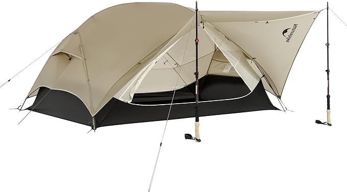 Naturehike Mongar UL 1-2 Person Backpacking Tent,15D Nylon Waterproof Ultralight One Person Two Person Tent with Footprint