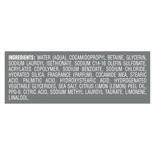 DOVE MEN + CARE Body and Face Wash Exfoliating Sea Salt + Citrus 4 count for Men, with 24-Hour Nourishing Micromoisture Technolo