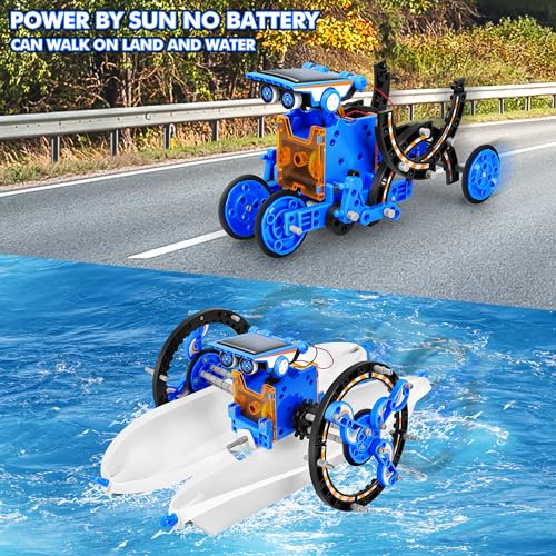 STEM 13-in-1 Education Solar Power Robots Toys for Boys Age 8+ , Educational Toy DIY Science Kits for Kids, Building Exper...