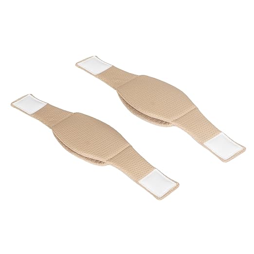 Ehucon Add-on Secure Strap Prevent 3D Heel Protector from Shifting or Falling Off,Relieve Pressure Ulcer Pain-Sold as 2 Count-Khaki（NOT INCLUTE 3D Heel Protector）
