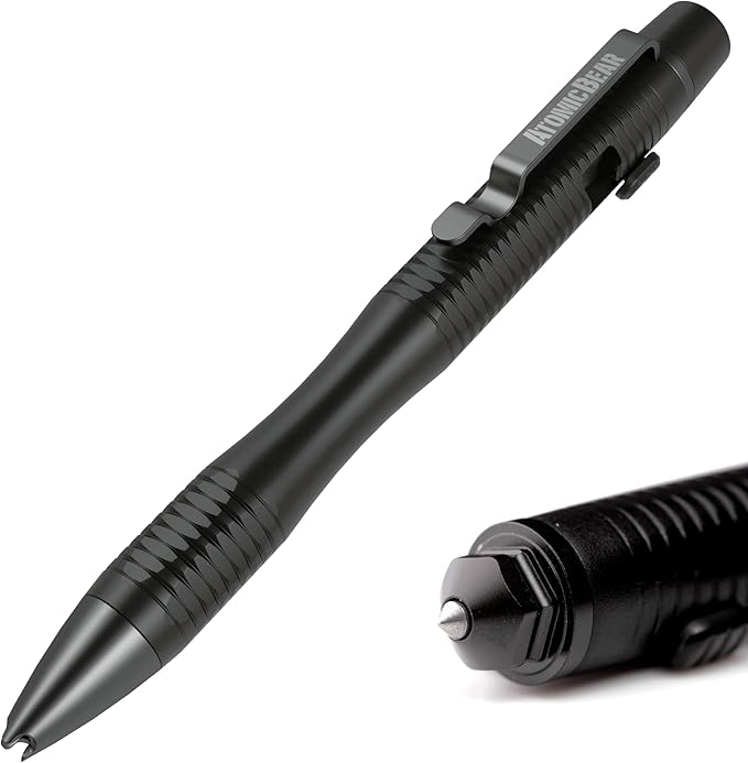 The Atomic Bear Stealth Pen Pro Tactical Pen for Self Defense - Enhanced Writing Survival Pen with Glass Breaker to Escape...