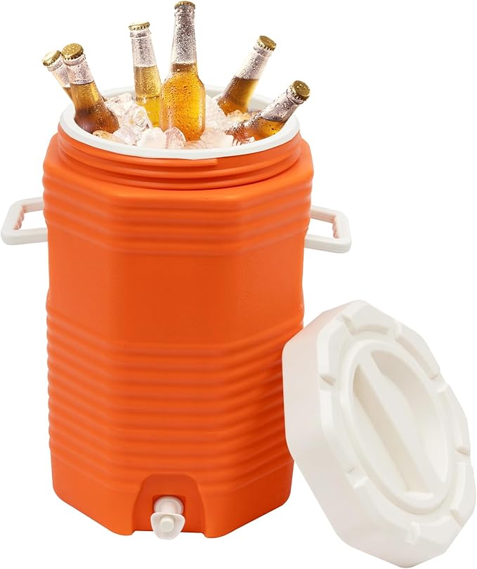 4 gal Deep Freeze Cooler, Insulated Drink Cooler- 48H Cold Insulation, 12H Warm Insulation, Portable Sports Cooler Water B...