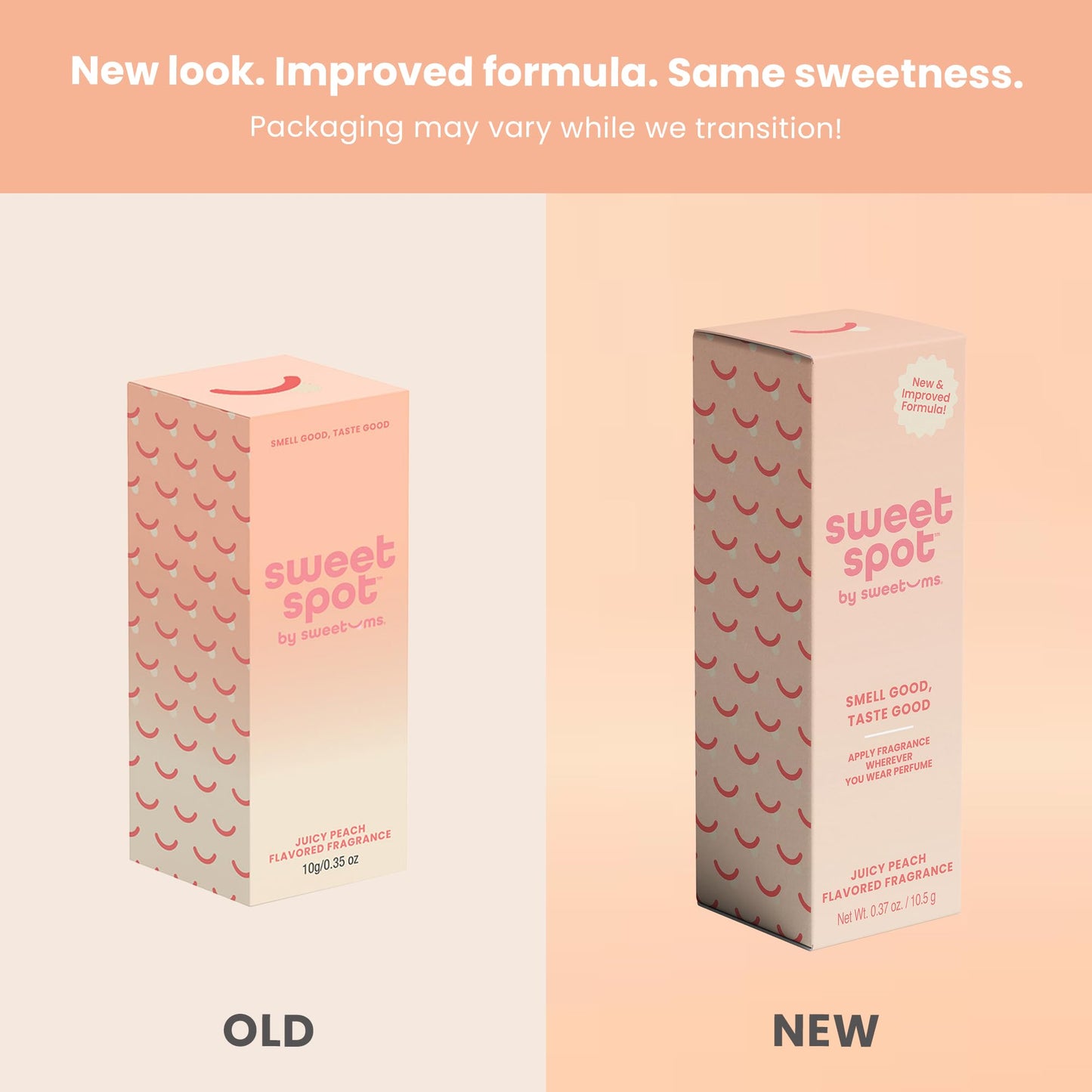 SweetSpot Flavored Solid Perfume Stick, Portable Travel Perfumes for Women, Long Lasting Fragrances, Non Sticky Formula, Natural Ingredients, Fragrance Stick (Peach)
