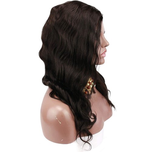 Voloria Laft U Part Human Hair Wigs Natural Color Body Wavy Style Lace Front Wig with Baby Hair 180% Density 12inch