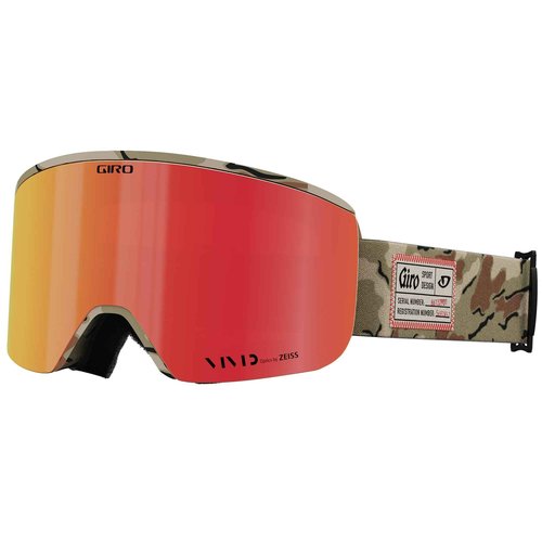 Giro Axis Adult Snow Goggle - Green Surplus Strap with VIVID Ember/VIVID Infrared Lenses