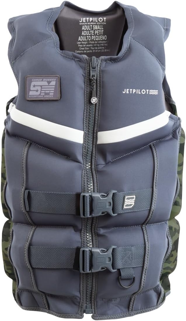 Jetpilot Shaun Murray 19-Panel Coast Guard Approved Neoprene Life Vest PFD