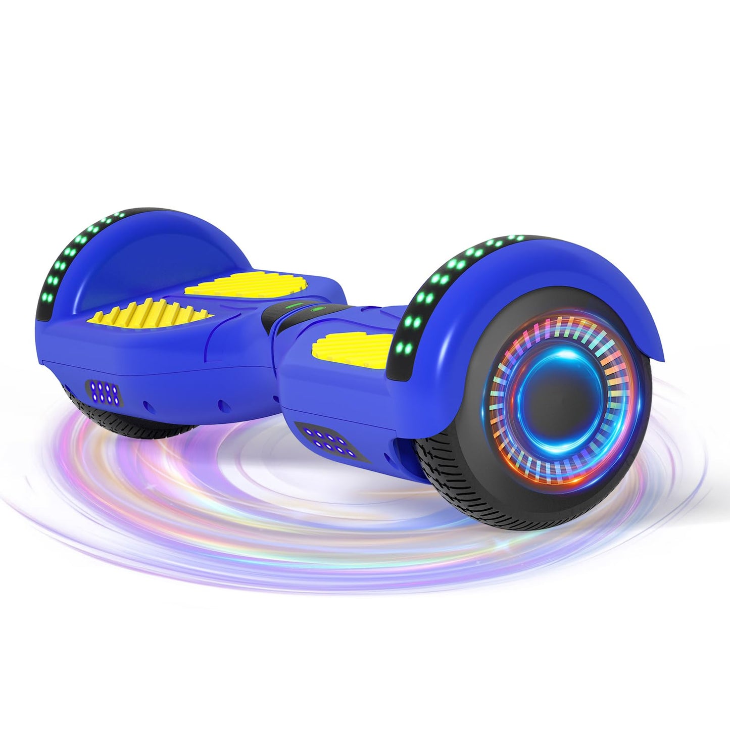 Commugo Kids Scooter with Bluetooth Speaker & Corlorful LED Lights, Dual 250W Motor 7.5 Mph Speed, Gifts for All Ages