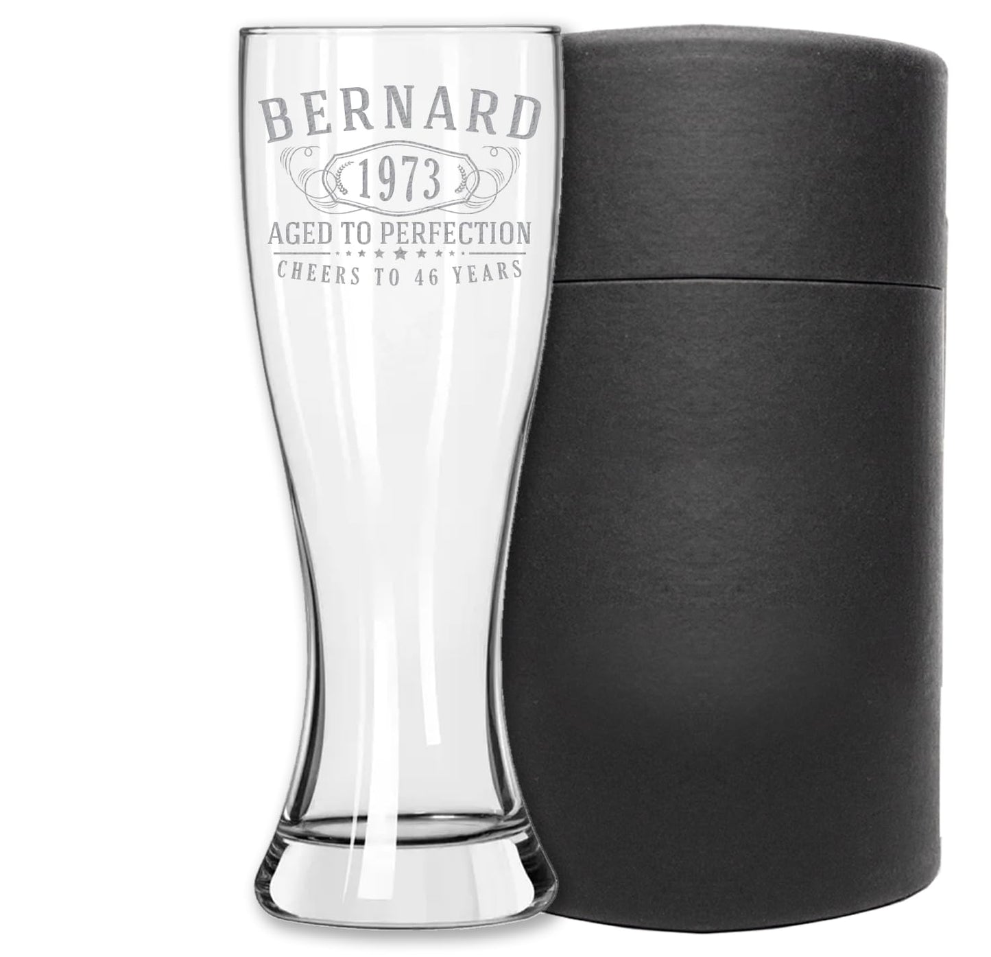 Personalized Gifts for Men Etched 23oz Pilsner Beer Glass - Customized Birthday Gifts for Brother, Bernard, Custom Engraved Drinking Gift Him Man Father Dad, Vasos Regalos Personalizados para Hombre