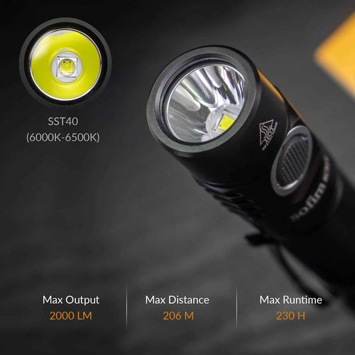 sofirn SP35T 3800 Lumens EDC Flashlight Rechargeable Bundle SC31T Tactical Flashlight 2000 Lumens