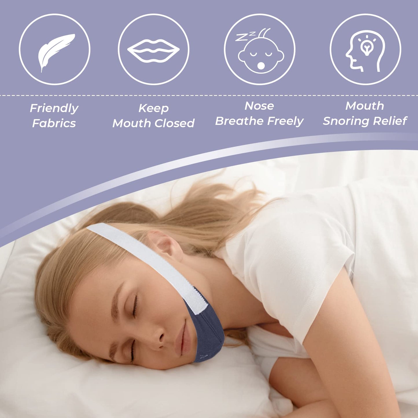 Chin Strap Replace for ResMed, Adjustable Chin Strap to Keep Mouth Closed and Reduce Air Loss, Anti Snoring Chin Straps for Men Women (1 Pack)