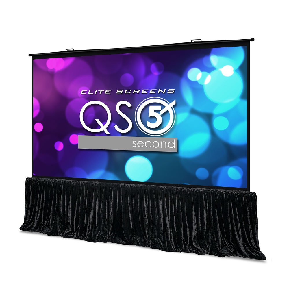Elite Screens QuickStand 5-Second Series, 150-INCH 16:9, Manual Pull Up Projector Screen, Movie Home Theater 8K / 4K Ultra HD 3D Ready, 2-YEAR WARRANTY, QS150HD
