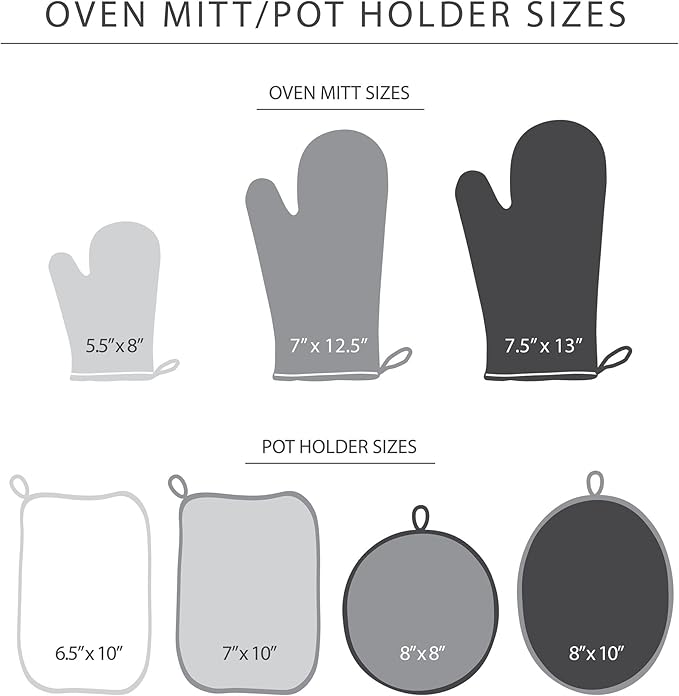 KitchenAid Beacon Two-Tone Non-Slip Mini Oven Mitt Set, Milkshake/Beige, 5.5"x8", 2 Piece