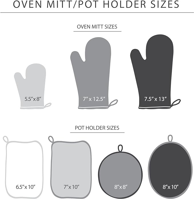 KitchenAid Beacon Two-Tone Non-Slip Oven Mitt Set, Pistachio/Graphite Green, 5.75"x13", 2 Piece