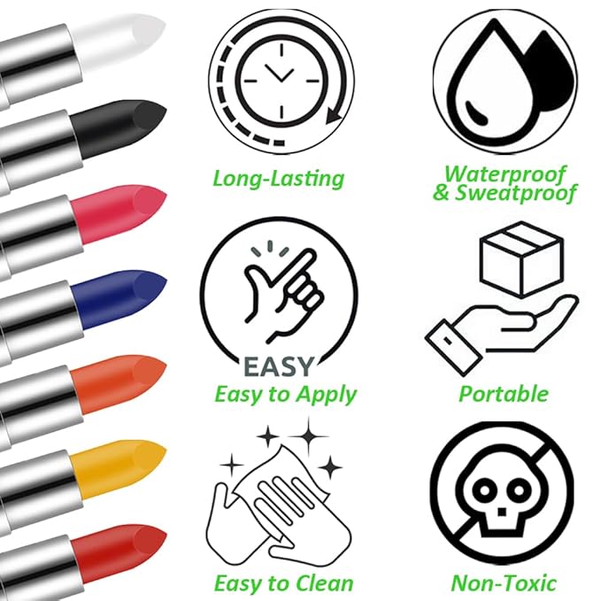 Mysense Yellow Face Body Paint Stick, Yellow Eye Black Stick, Cream Eye Paint for Baseball Softball Football Lacrosse, Non-toxic Facepaint for Halloween Costume Lion Tiger Cosplay Makeup
