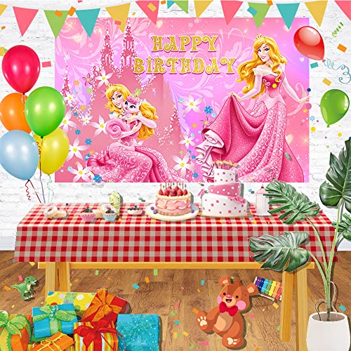 Princess Backdrop for Birthday Party Decorations, Princess Aurora Background for Baby Shower Party Cake Table Decorations ...