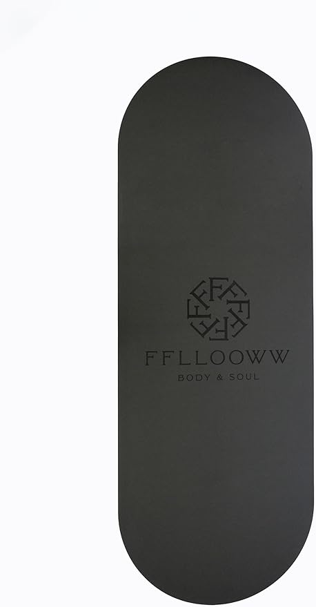 FFLLOOWW Body & Soul Non-Slip Yoga Mat, 4.5mm Natural Rubber Exercise Mat with Carry Strap – Anti-Sweat, Eco-Friendly Mat for Yoga, Pilates, Home Workouts