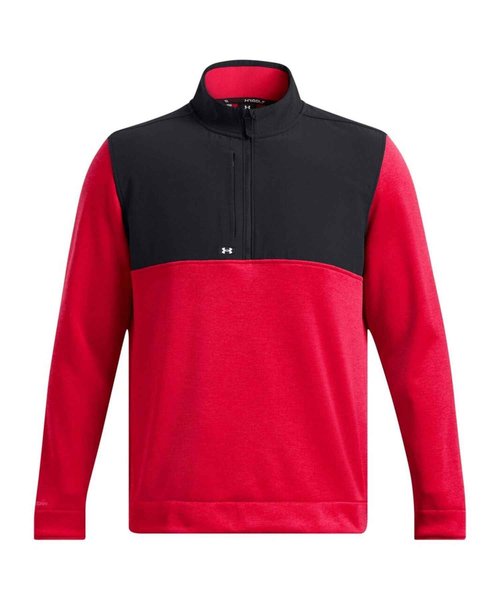 Under Armour Men's Drive Storm SweaterFleece Half Zip, (600) Red/Black/White, Small