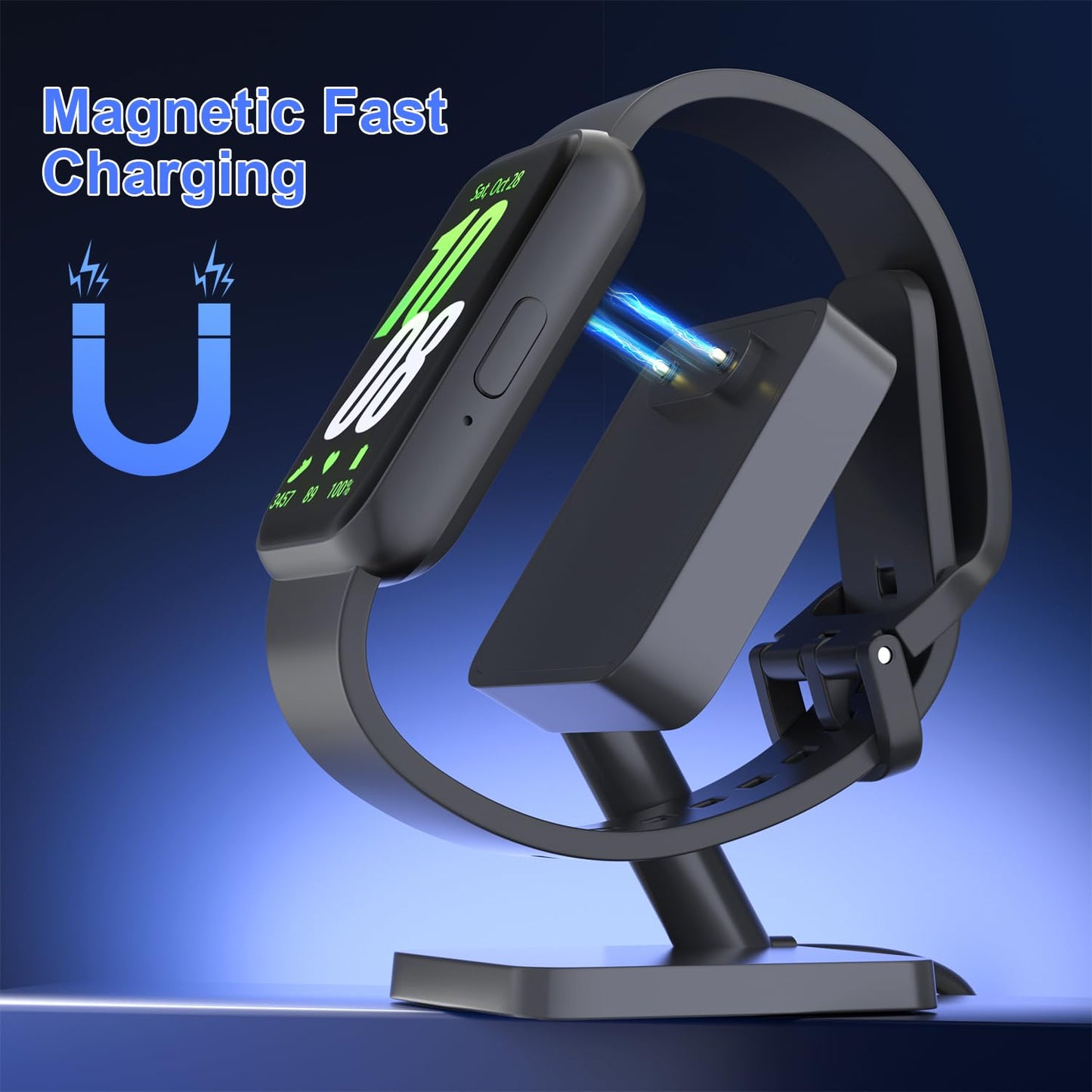 Gamorek Charging Station For Samsung Galaxy Fit 3, Replacement Smart Watch Charger 3.3Ft Usb Magnetic Charger Stand