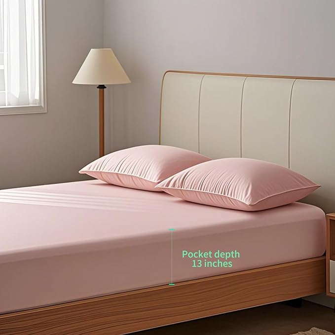 NAGS® Grounding Sheets,Grounding Bedding Sheet, Soft Cotton with Pure Silver Fitted Grounded Sheet for Improved Sleep,Pain Relief (Pink, King,78 * 80 * 13.5inch)