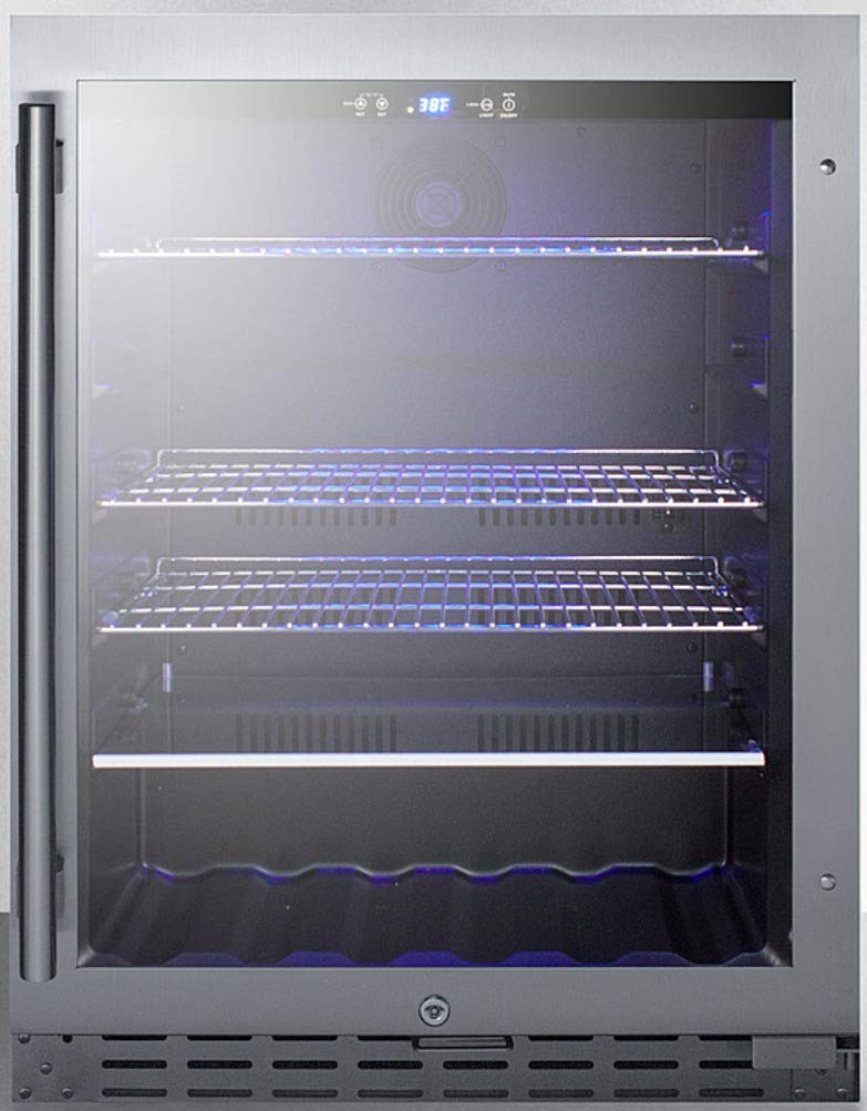 Summit 24” Beverage Center, 4.2 cu.ft. Capacity, ADA Compliant, Stainless Steel & Glass- ALBV2466