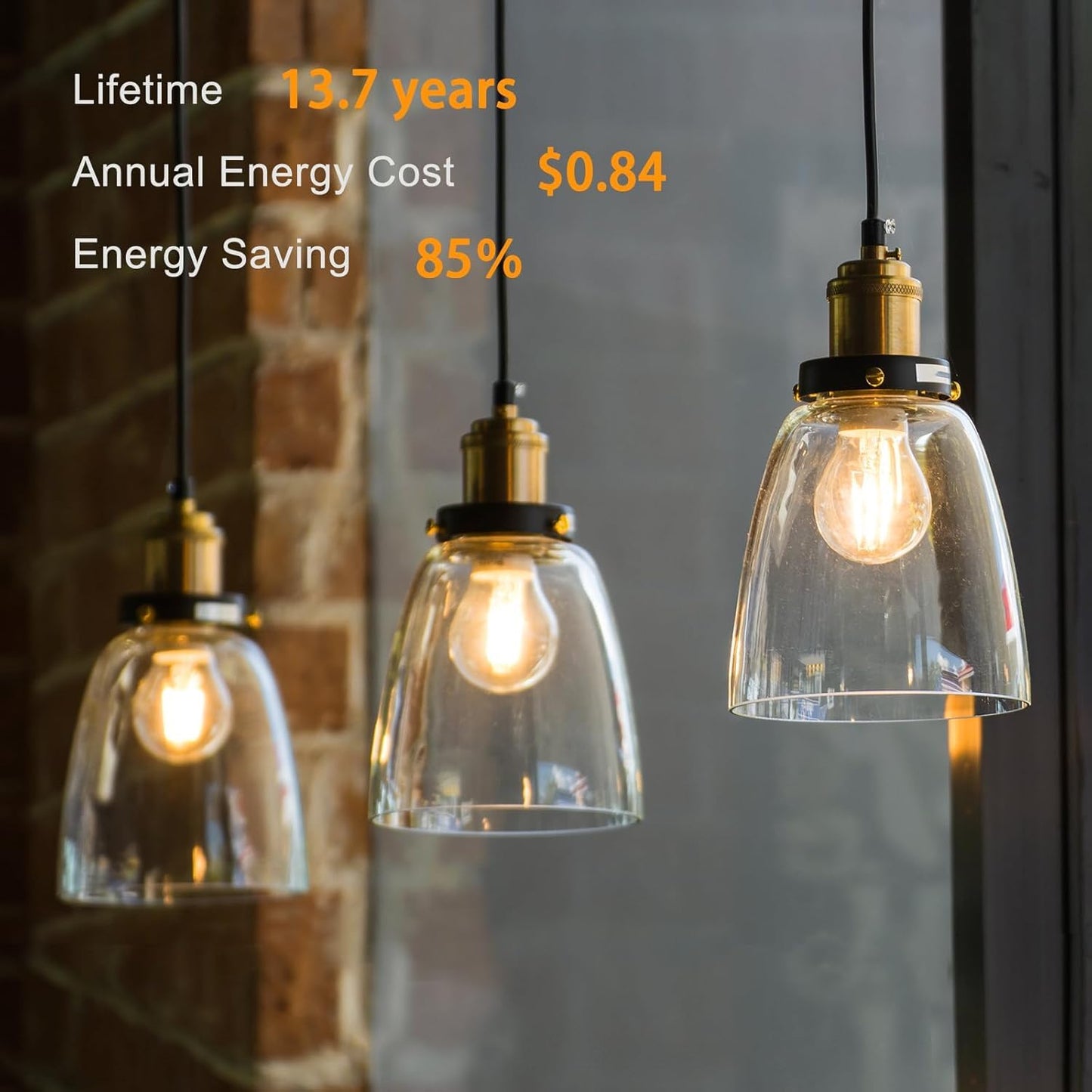 dalattin 12 Pack A19 Vintage LED Edison Bulbs, Dimmable, 60W Equivalent, High Brightness 2700K Soft White, 8W E26 Standard Base, 800 Lumens, CRI80+, Clear Glass Filament Bulb for Home