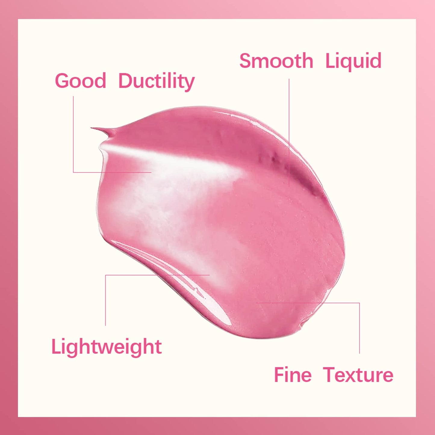 Erinde 2 Colors Liquid Highlighter and Blush Set, Natural Matte Face Blush, Natural Glossy Liquid Illuminator for Face and Body,