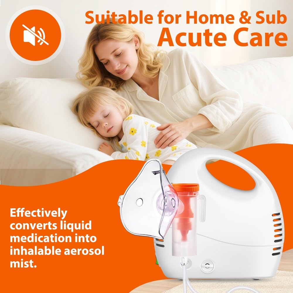 Zorymz Portable Nebulizer, Nebulizer Machine for Adults and Kids,Low Noise Nebulizer for Breathing Comfort, Desktop Nebulizer for Home Use,Nebulizer, Medicinal, Non-Ventilatory (Atomizer) - NEBULIZERS