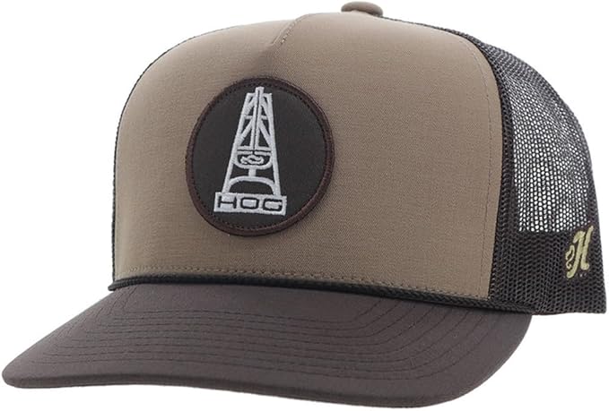 HOOEY Oil Gear (HOG) Trucker Hat for Men - Adjustable Snapback Mesh Baseball Cap - Western Work & Casual Wear Breathable Mesh
