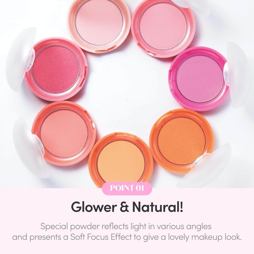 ETUDE Lovely Cookie Blusher - Lavender Lemon Macaron 4g | Glowing & Natural Powder Blush with Long-Lasting Sebum Control | Easy