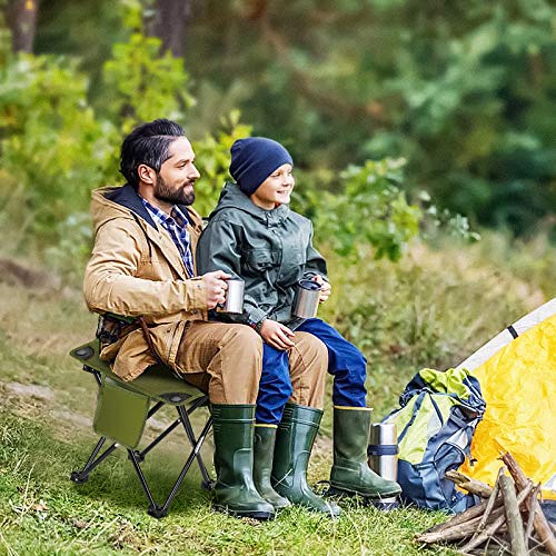 Roptat 2 Pack Camping Stool,Portable Folding Compact Lightweight Stool Seat for Camping Fishing Hiking Gardening Outdoor W...
