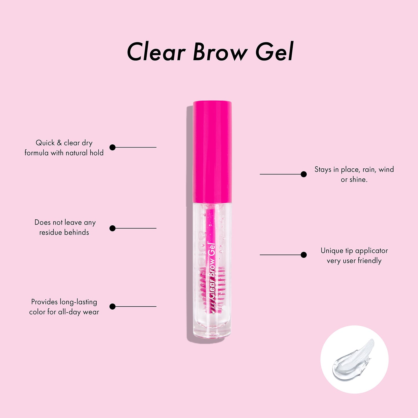 ModelCo Clear Eyebrow Gel - Lightweight And Colorless - Delivers Perfect Amount Of Product In Each Stroke - Groom, Shape And Set