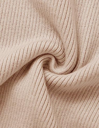 ZESICA Women's 2026 Ribbed Knit Dress Long Sleeve Mock Neck Slim Fit Side Slit Fall Elegant Sweater Dresses