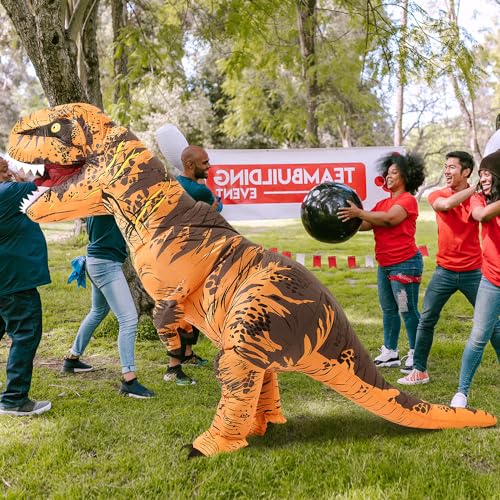 miwhse Halloween Inflatable Dinosaur Costume Adult Fancy Dinosaur Suit Blow up Trex Costume Full Body Dino Costume For Hal...