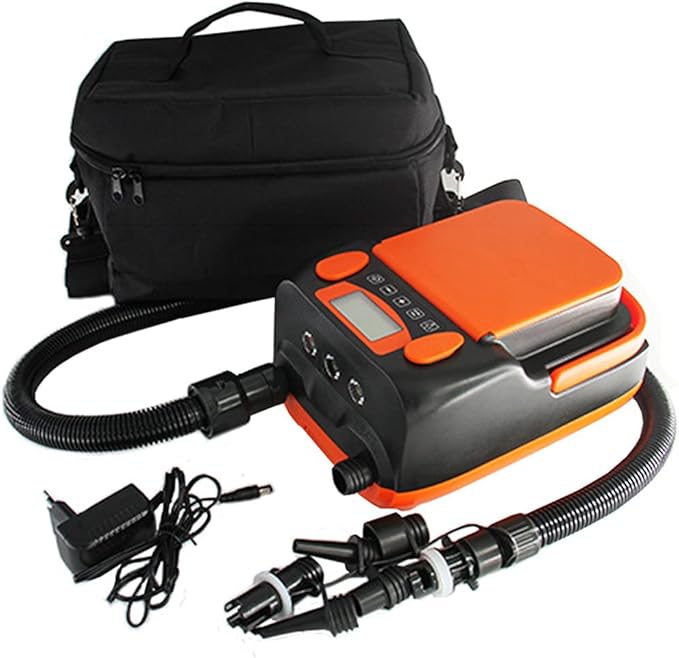 6000mAh Rechargeable SUP Air Pump Electric Compressor Max 16PSI Air Inflator + Deflator for Stand Up Paddle Board,Inflatab...