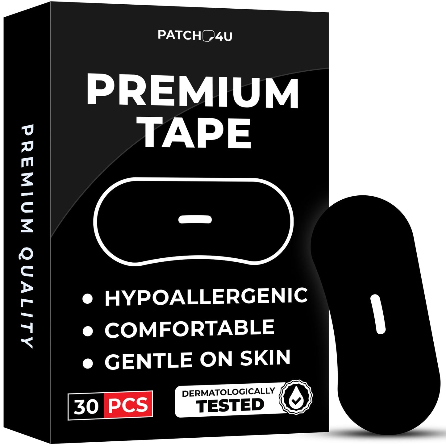 PATCH4U Premium Tape (30 Pack) - Pain Free Removal, Hypoallergenic, Latex Free & Gentle On Skin - Skin Friendly Adhesive Cotton Tape