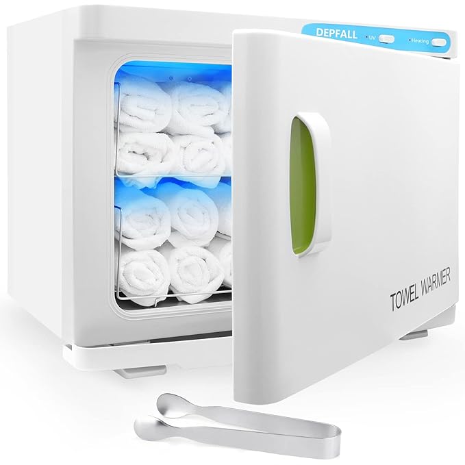 Hot Towel Warmer, 23L Large Towel Warmer Cabinet, EPA Certified Professional Massage Towel Warmers Spa, Upgrade 2-in-1 Spa Towel Warmers for Facials, Barber, Salon, White