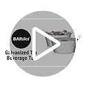 Large 6-Gallon Galvanized Tin Beverage Tub, 20x14x10 inches (Pack of 2)