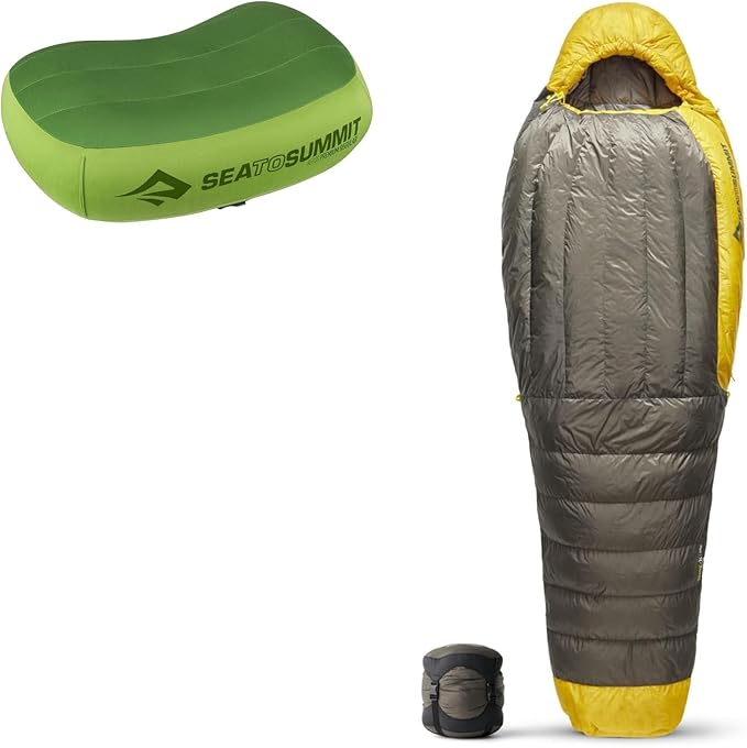 Sea to Summit Sleep System: Aeros Premium Pillow and Spark Down Sleeping Bag
