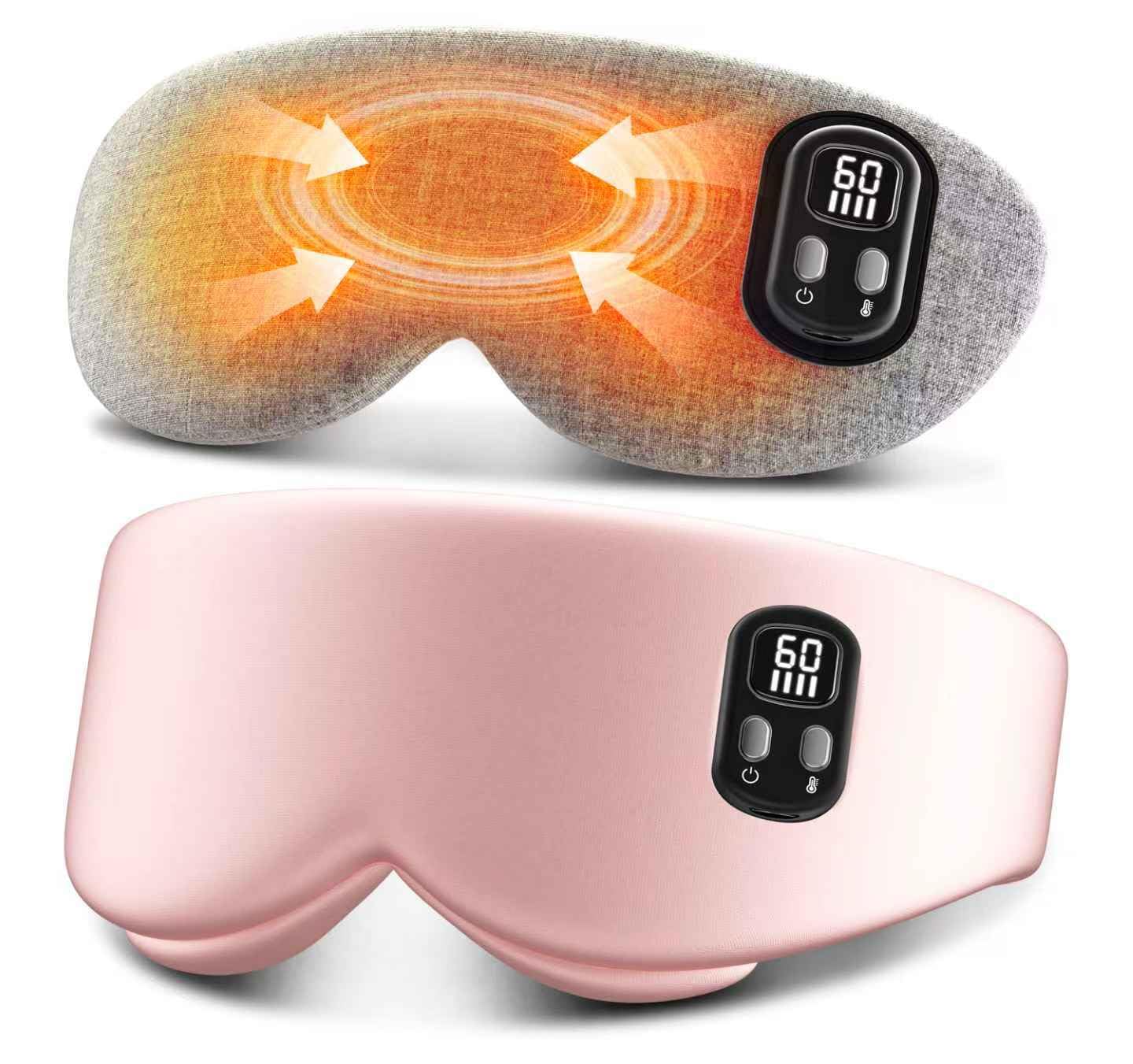 Anydance Heated Eye Mask - Cordless Eye Mask for Dry Eyes, FSA - HSA Eligible, Eye Relief, Improved Sleep, 4 Temperature, Washable Eye Heating Pad for Travel, Removable for Cleaning - Rose Pink