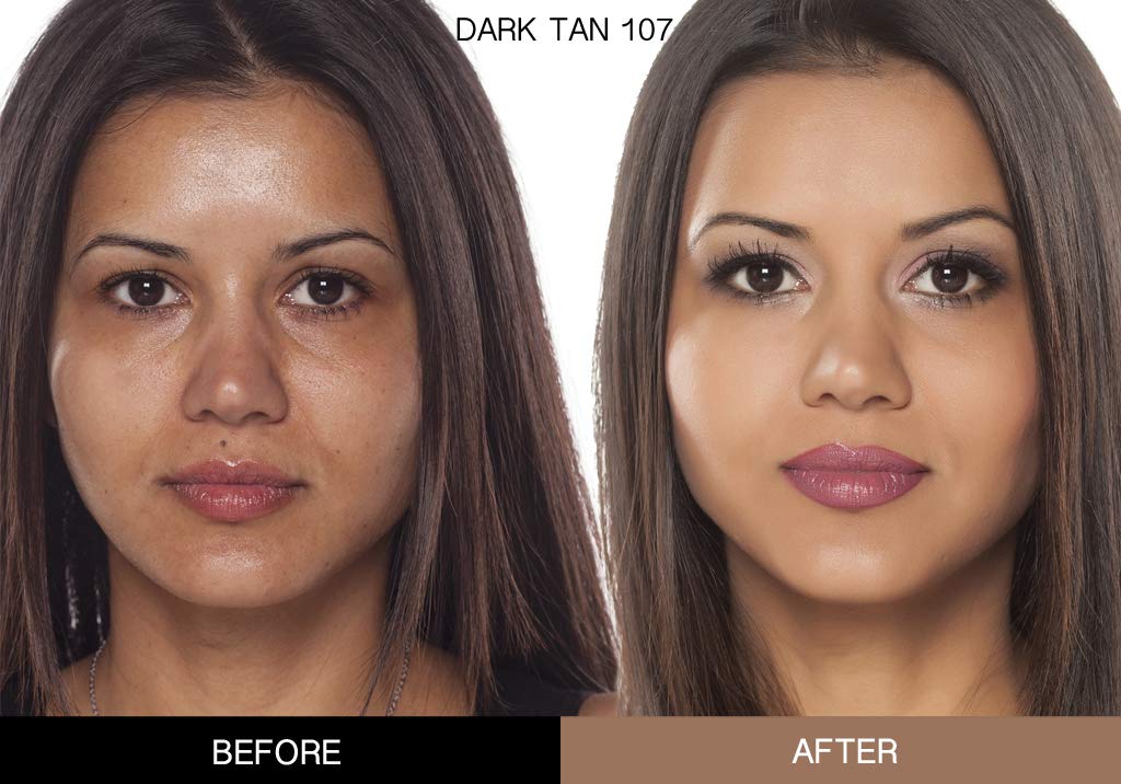 Bellaterra Cosmetics BB Cream - Tinted Moisturizer, Mineral Foundation Makeup, Dark 107 | Skin Perfector, 1.69 oz